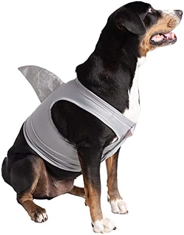 Pet Krewe Large Dog Shark Costume | Pet Costume for Dogs 1st Birthday, National Cat Day & Celebrations | Halloween Outfit for Small and Large Cats & Dogs by PetKreweUnleashtheParade