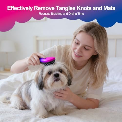 Small Dog Brush, Skin-friendly Soft Bristles (Gradient Color) - Image 7