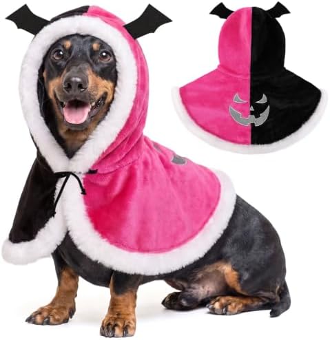 AOFITEE Dog Halloween Costumes Flannel Dog Cape with Funny Pumpkin Print, S by AOFITEE
