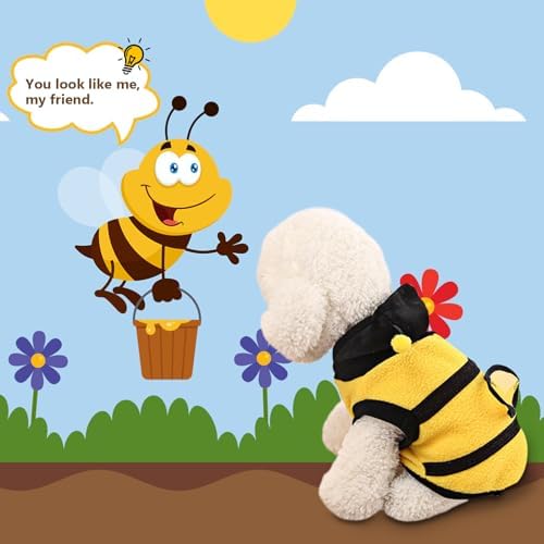 Dog Bee Costume Halloween Bumblebee Clothes Pet Hoodies Cosplay Costume - Image 7