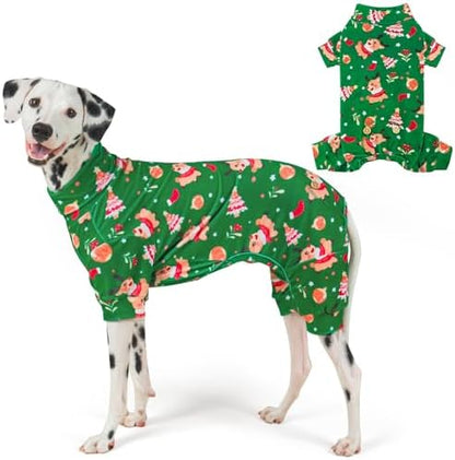 KYEESE Dog Christmas Pajamas for Medium Large Dogs Reindeer Velvet Onesie by KYEESE