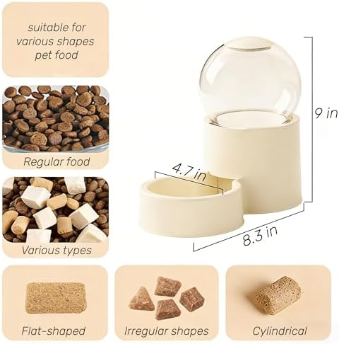 Small Automatic Pet Feeder and Water Dispenser Set with Pet Food Bowl