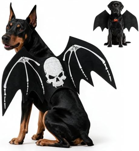 Halloween Dog bat Wing Costumes XL，pet Costumes for Halloween Party by PWEITUOET