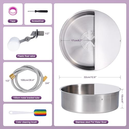 6L Automatic Dog Water Bowl Dispenser Outdoor