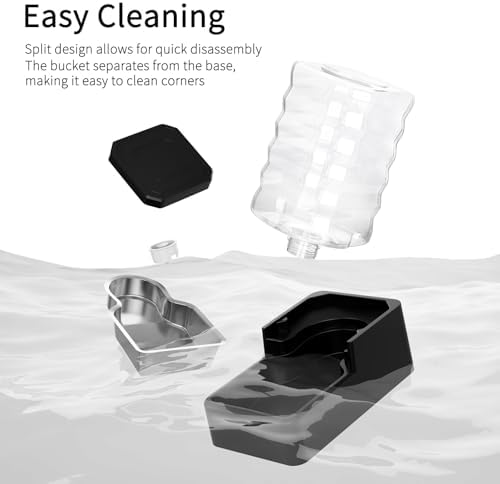 RIZZARI 2.1Gallon Gravity Dog Water Dispenser:Easy Care No Filter Design