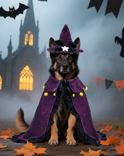 CuteBone Dog Halloween Costumes for Small, Medium, Large Dogs – Witch Pet Cosplay Outfits | Cute Puppy Costume for Halloween Party, Dress-Up, Photo Shoots GBZ03-4XL - Image 4