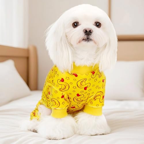 Paiaite Dog Pajamas Onesie: Comfortable Four-Legged Apparel for Small, Medium, & Large Dogs, Polyester Material for Comfort, Wrinkle Resistance, Moisture Wicking, Stretchiness Rotating Duck M - Image 6