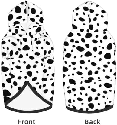 Cute Dalmatian Dog Costume, Animal Dalmatian Print Pet Clothes for Halloween Cosplay Puppy Winter Sweatshirt Warm Sweater Coat Jacket XXL - Image 6