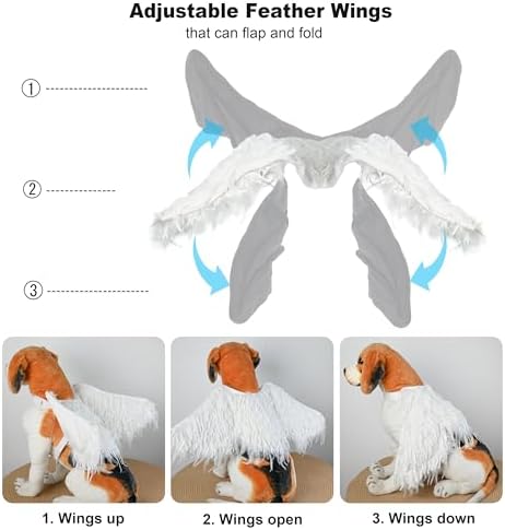 Onmygogo Funny Pet Reindeer Moose Costumes for Dog, Cute Furry Pet Wig for Halloween Christmas, Pet Clothing Accessories - Image 5
