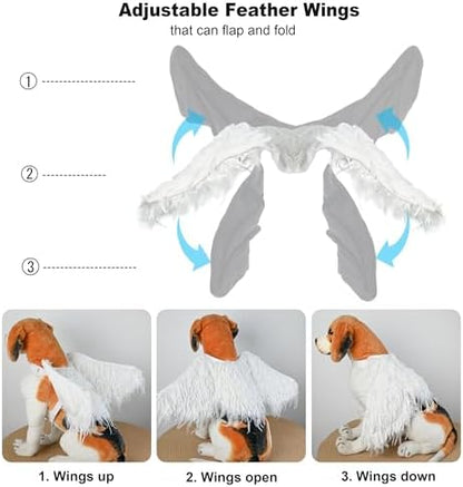 Onmygogo Funny Pet Reindeer Moose Costumes for Dog, Cute Furry Pet Wig for Halloween Christmas, Pet Clothing Accessories - Image 5