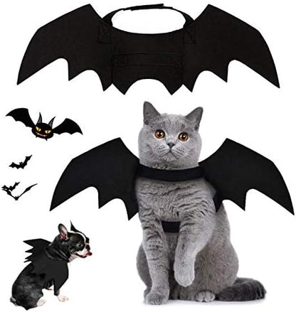 Pet Costumes Bat Wings for Puppy and Cat Halloween Dog Costumes Party Cosplay Decoration Apparel for Cat Small Dogs (Black for Cat and Puppy Bat Wings) (Black, Small) by TOLOG