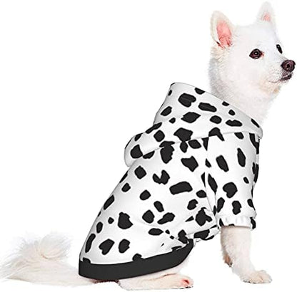 Fashion Pet Dog Cat Hoodies,Dalmatian Animal Print Pet Clothes Puppy Winter Sweatshirt Warm Sweater Coat Jacket L - Image 3