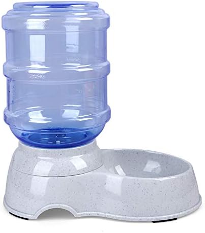 Pet Water Dispenser Station - 1 Gal Replenish Pet Waterer for Dog Cat Animal Automatic Gravity Water Drinking Fountain Bottle Bowl Dish Stand