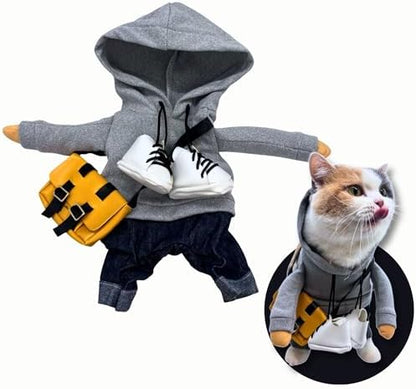 Pet Custom Dog Custom Cat Custom Hoodie, Sporty Look, Funny Gift, Halloween Holiday (Sporty Hoodie, Medium) by Pawcratean
