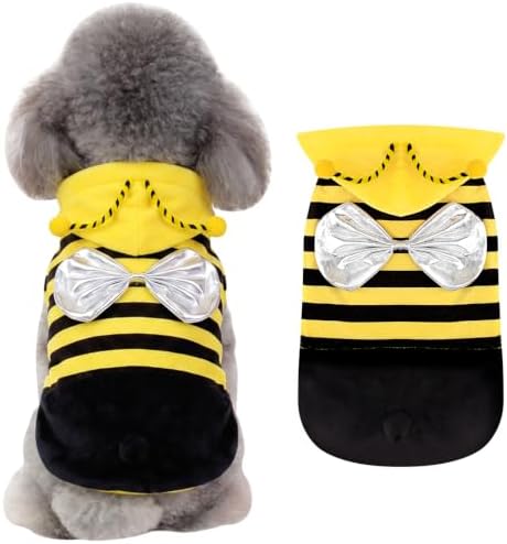 Bee Dog Halloween Costumes Clothes Dog Costumes Small Medium Dogs Cats Pet by Coppthinktu