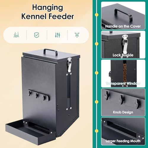 Hanging Cage Automatic Dog Feeder Large Breed,12L Dog Food Dispenser