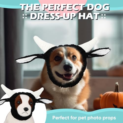 Civaner Cow Dog Costume Dog Snood Cow Costume Soft Yarn Ear Cover Muffs, M - Image 5