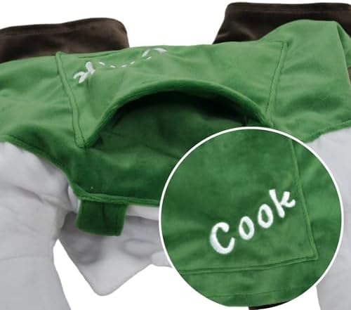 Cat Dog Chef Hat & Apron Set with Bread Fits 3-99 lbs (Chef Set,B5) - Image 4