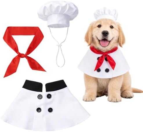 Halloween Dog Costumes, Dog Chef Costume, Pet Chef Outfit, S by XLSXEXCL