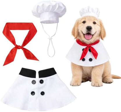 Halloween Dog Costumes, Dog Chef Costume, Pet Chef Outfit, S by XLSXEXCL