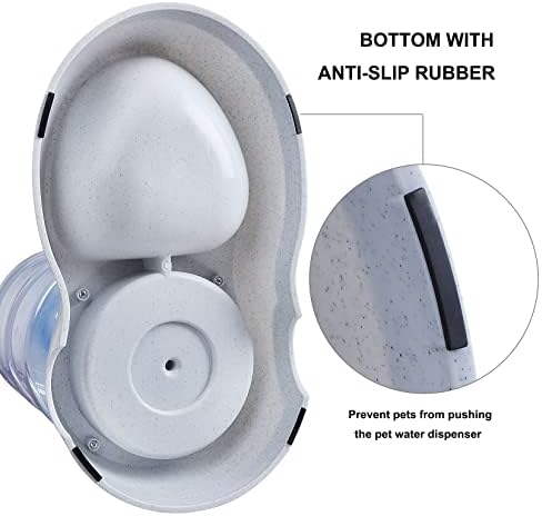Pet Water Dispenser Station - 3 Gallon/11L Replenish Pet Waterer for Large Dog Cat Animal Automatic Gravity Water Drinking Fountain Bottle Bowl Dish Stand