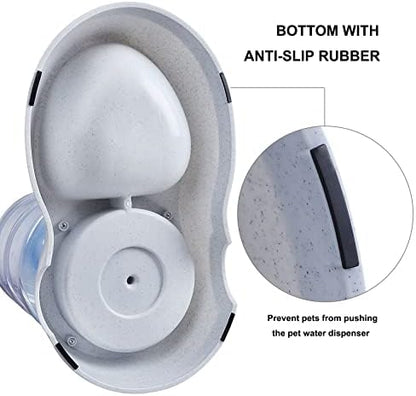 Pet Water Dispenser Station - 3 Gallon/11L Replenish Pet Waterer for Large Dog Cat Animal Automatic Gravity Water Drinking Fountain Bottle Bowl Dish Stand