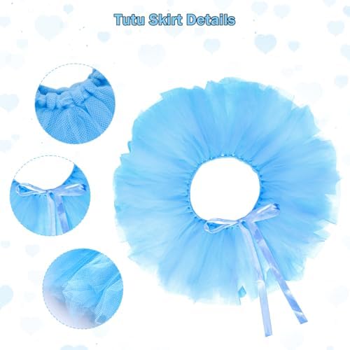 Dog Birthday Party Supplies Dogs Cats Birthday Costume Set Blue Tutu Skirt Dog Cat Birthday Hat Necklace for Puppy Dog Halloween Birthday Wedding Party Costume (Blue) - Image 3