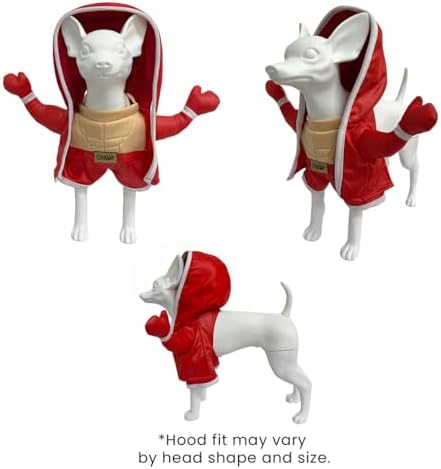 Muscular Boxer Pet Halloween Costume with Hooded Robe - Small to Medium-Large Breed Funny Clothes Outfit Apparel (Small) - Image 2