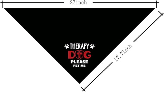 Dog Bandana, Therapy Dog Please Pet Me with, Dogs Scarf Classical Printing, Dogs Scarf Accessories, Doggy Kerchief Pet Kerchief, Christmas Birthday Thanksgiving Doggy Gift A04
