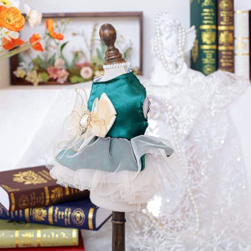 Fashion Sweet Puppy Dog Blingbling Princess Skirt Pet Dog Lace Cake Camisole Tutu Dress H-Dark Green L - Image 2