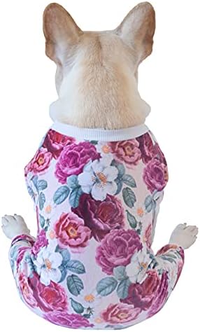 CuteBone Dog Pajamas Flower Puppy Clothes Soft Pjs Birthday Outfit Girl P178S Small - Image 4