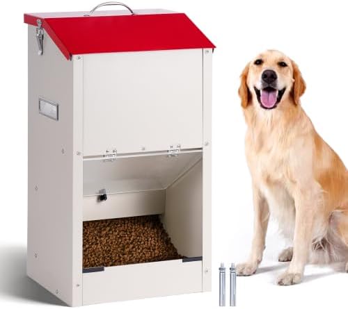 25 Lbs Automatic Dog Feeder for Large Dogs, Dog Food Dispenser