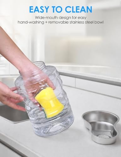Heouvo 1.3 Gal Gravity Dog Water Dispenser, Wide-Mouth, No Filter, White
