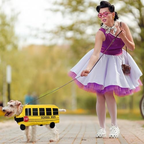 School Bus Halloween Costume for Dogs Funny Pet Costume, L - Image 5
