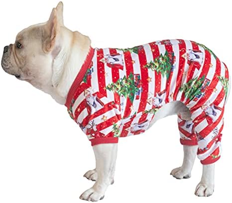 CuteBone Christmas Dog Pajamas Shirt Winter Holiday Cute Pjs Pet Clothes Bodysuit for Doggie Onesies P186L - Image 3