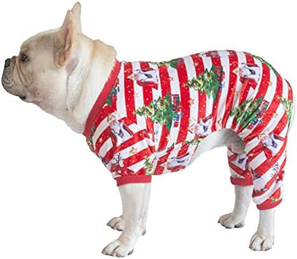 CuteBone Christmas Dog Pajamas Shirt Winter Holiday Cute Pjs Pet Clothes Bodysuit for Doggie Onesies P186L - Image 3