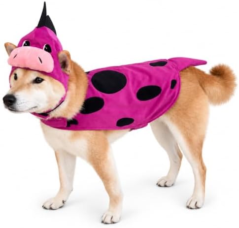 ComfyCamper Purple Dinosaur Dog Costume Cape Hat Set Cosplay Halloween, M by ComfyCamper