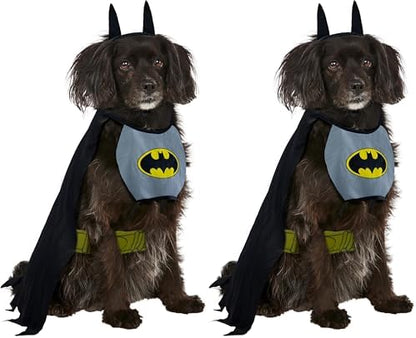 Rubie's Adult Classic Batman Pet Costume, Black/Gray, S Neck 12 Girth 17 Back 11 US (Pack of 2) by Rubies