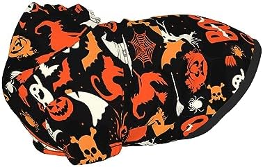 Halloween Dog Costume, Pumpkin Ghost Print Hoodie Winter Halloween Cosplay Clothes Sweaters Outfits Pullover Pets' Sweatshirt Hoodies with Pocket for Medium Large Dogs-XL - Image 4