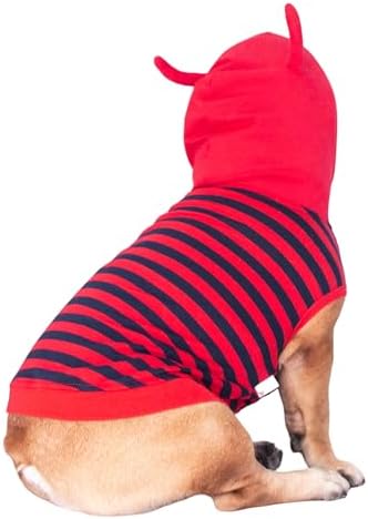 iChoue French Bulldog Halloween Costume Clothes Outfits Red Devil Ant, S - Image 2