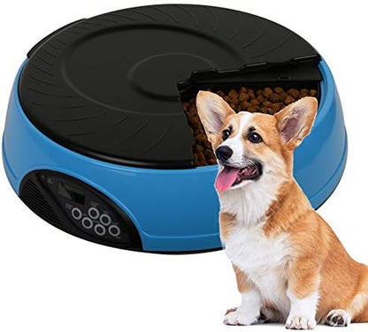 Automatic Pet Feeder,6 Meal Wet and Dry Food Auto Dispenser for Dogs, Cats & Small Animals with Programmable Timer, Portion Control, 100% BPA Free,Dishwasher Safe, Up to 4 Meals A Day