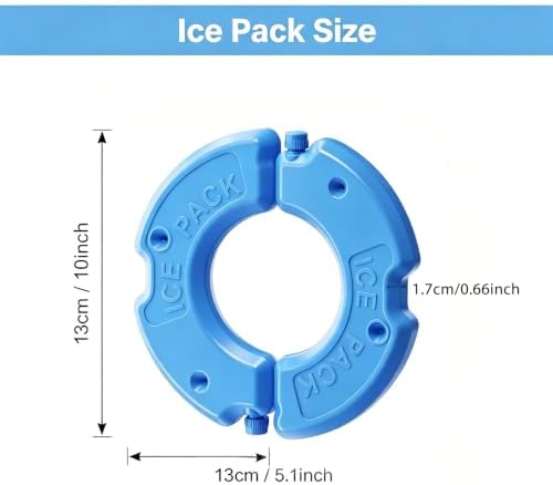 2 Pcs Replacement Ice Packs for 6 Meal Automatic Wet Food Cat Feeder