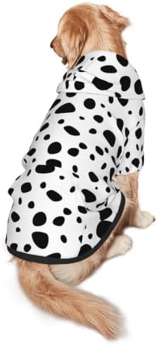 Cute Dalmatian Dog Costume, Animal Dalmatian Print Pet Clothes for Halloween Cosplay Puppy Winter Sweatshirt Warm Sweater Coat Jacket XXL by ZFYIPOK