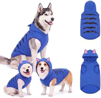 Halloween Tiger Costume for Dogs Blue Stripes Outfit, 3XL by SilTriangle