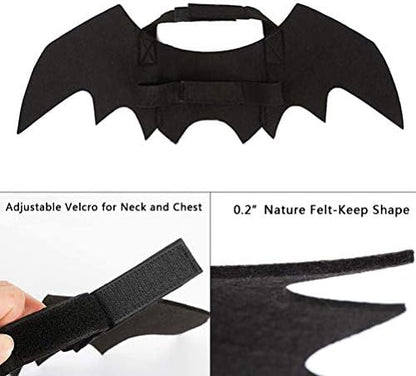 Pet Costumes Bat Wings for Puppy and Cat Halloween Dog Costumes Party Cosplay Decoration Apparel for Cat Small Dogs (Black for Cat and Puppy Bat Wings) (Black, Small) - Image 5