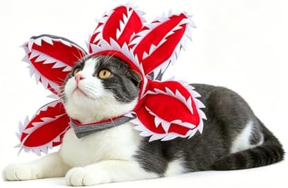 Dog Halloween Costume Hat with Flower Design Pet Headwear - Image 6