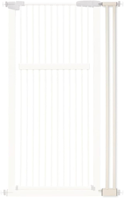 Lumizone Extra Tall Pet Gate 55.12" High Pressure Mounted 4.13" Wide Extension kit 1.37" Gap (Cream White, 55.12" H x 4.13" W, Extension)