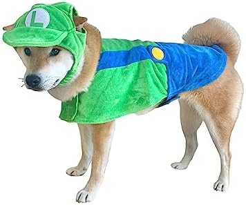 ComfyCamper Hat and Suspenders Dog Costume - X Large Medium Small Lab Star Space Cosplay Halloween Costumes, Medium, Green - Image 2