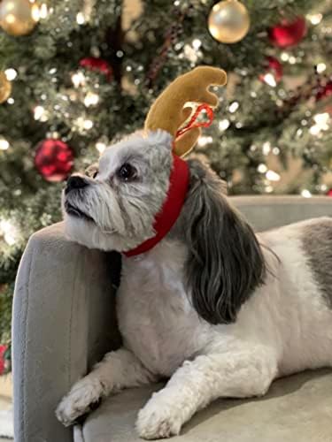 ComfyCamper Reindeer Antler Dog Halloween Costume - Headband Cosplay Christmas Small Medium Large X-Large Puppy Cat, M - Image 2