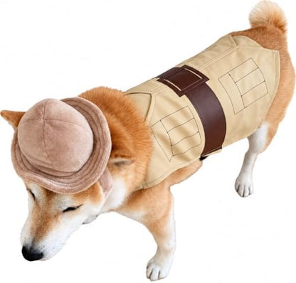 CheetahBoo Dog Safari Costume Vest Hat Park Ranger Cosplay Halloween, L - Image 3